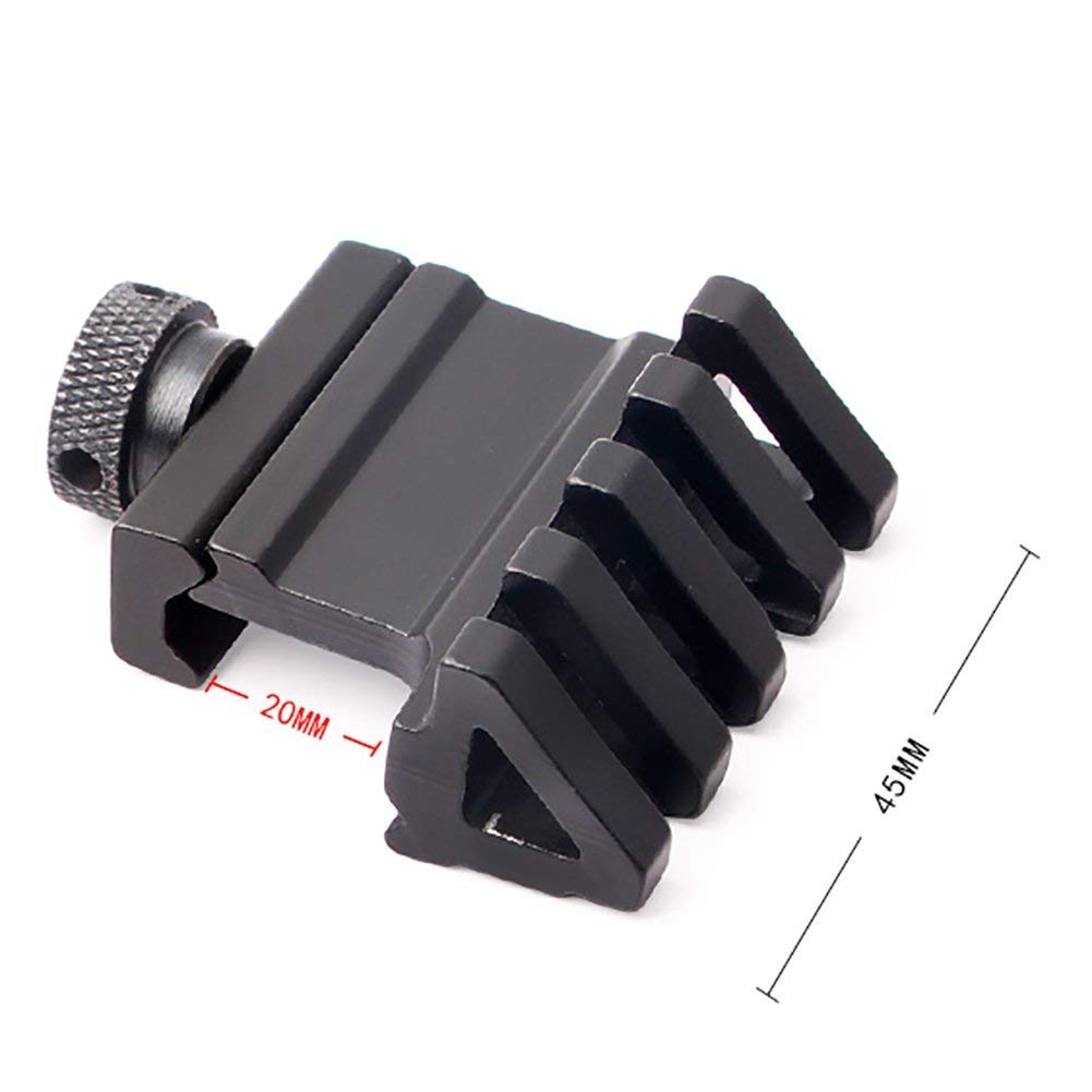 Ulightfire 45mm Picatinny Laser Adapter 45 Degree Angle Tactical Scope Mount Aluminum Offset 4 Slot Side Rail RTS Sight (2 Packs)
