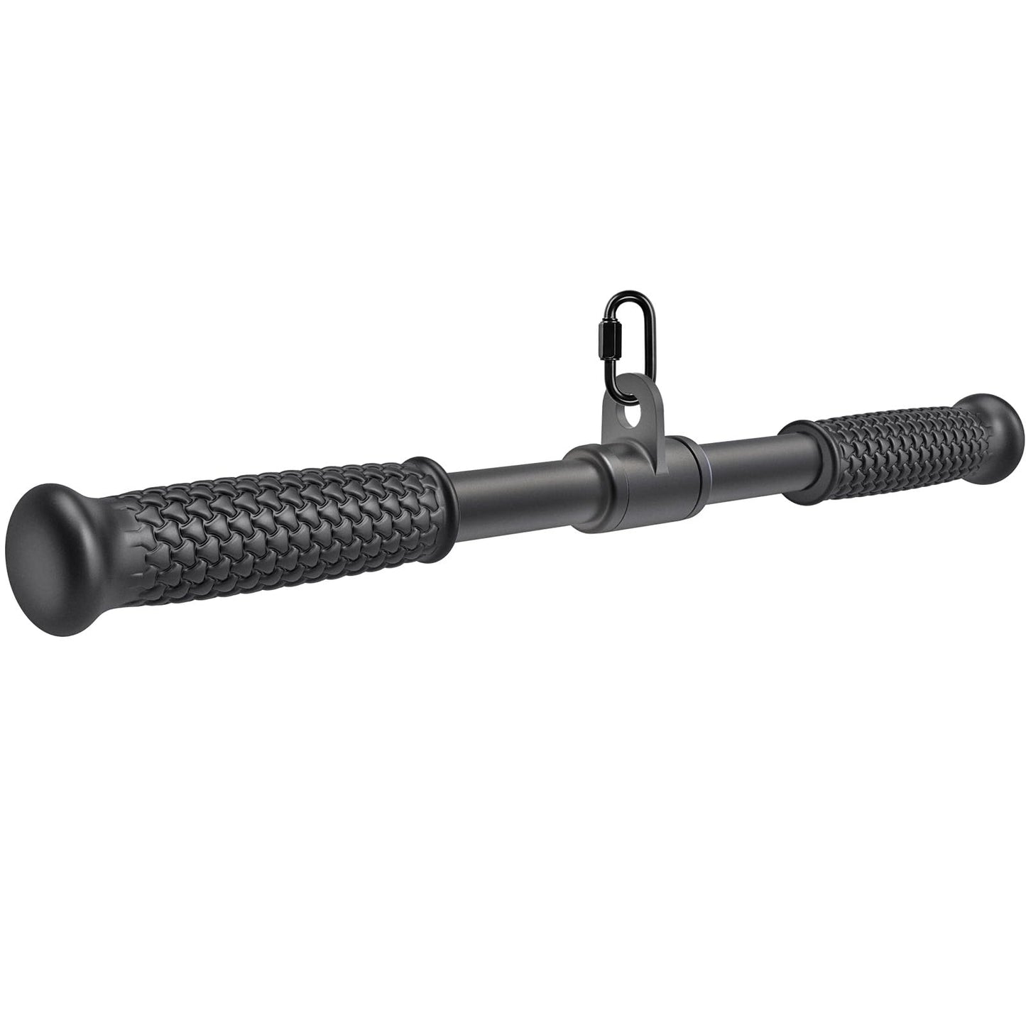 SELEWARE Triceps LAT Pull Down Attachment Free Swivel Straight Bar Press Down Bar with Non-Slip Soft Rubber Grip Home Gym Cable Attachment Workout Accessories 18 inches Long