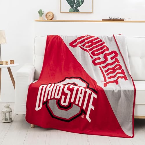 Ohio State Buckeyes Micro Raschel Throw Blanket - 46x60 Soft Plush
