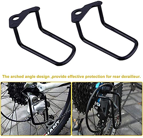 Set of 2 Bicycle Rear Derailleur Protectors - Black