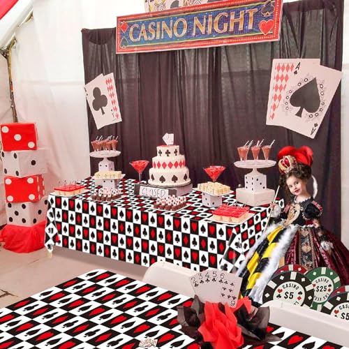 Casino Tablecloths - 2 Pack Poker Table Covers, 51 x 86.6 Inch