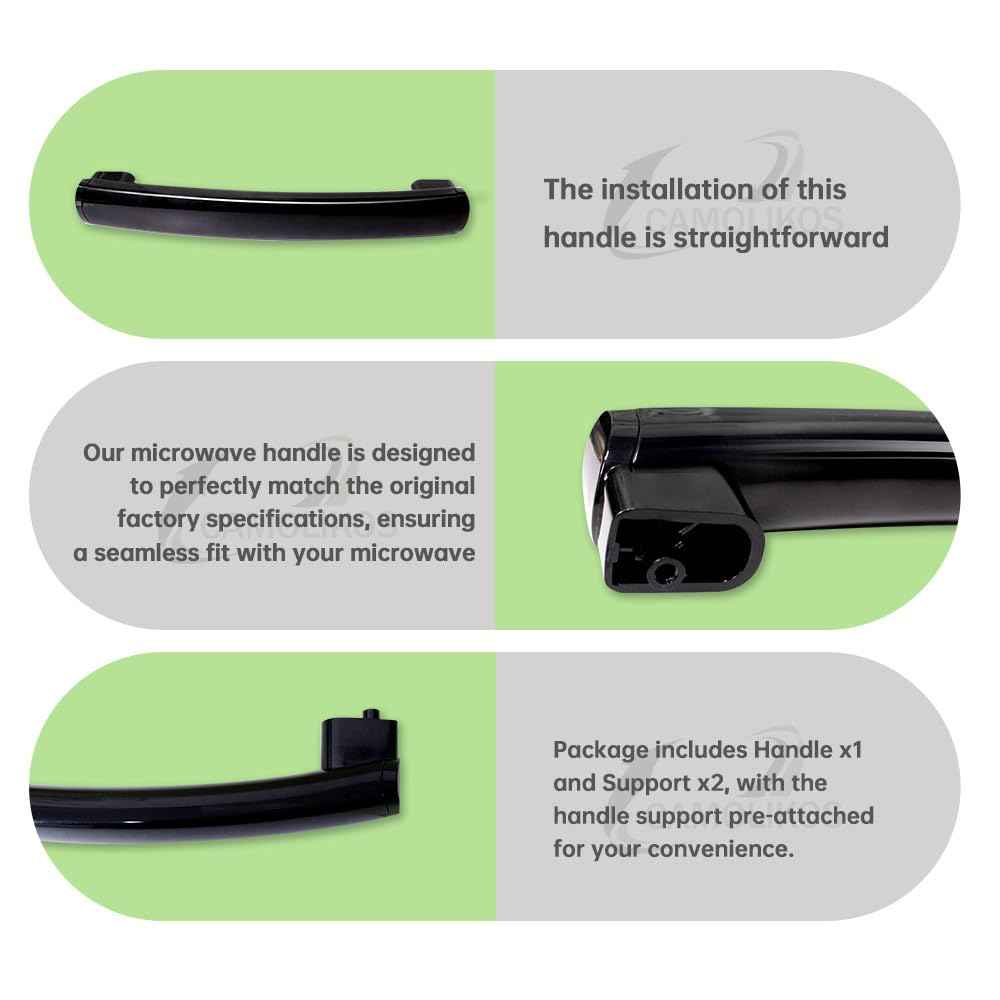 CAMOLIKOS WB15X10275 with WB06X10939 Microwave Door Handle Replacement Kit Fits for GE AP5790514 PS8754172 261300714904