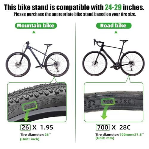 RBRL Bike Kickstand Aluminium Alloy Adjustable for 24-29'' Bikes, 77 lbs Capacity