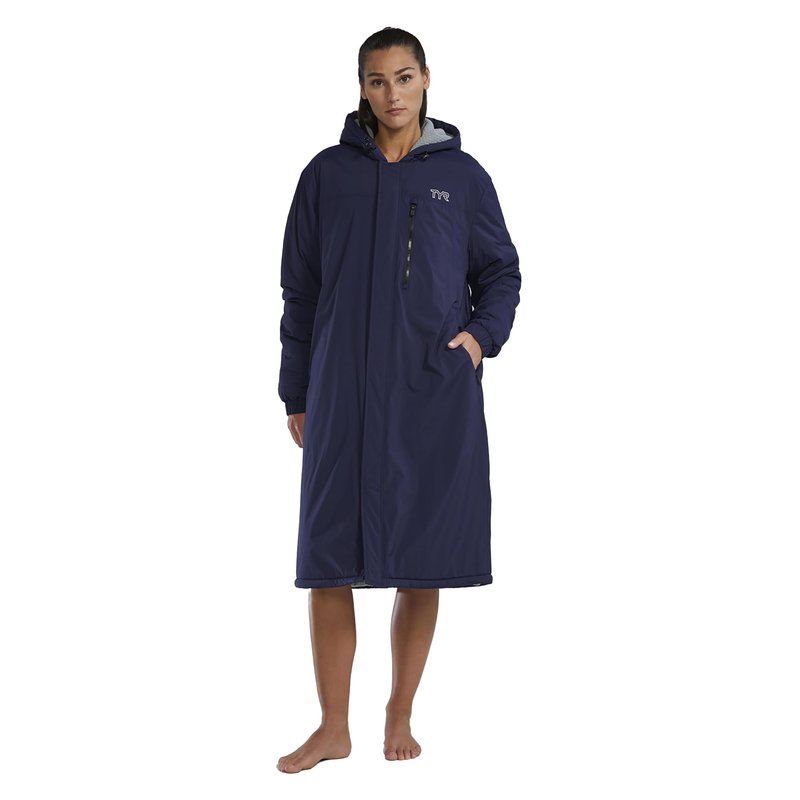 TYR Hydrosphere Tech Adult Swim Parka - Swimming Cover Up for Women, Men - Fleece Lining, Multiple Pockets