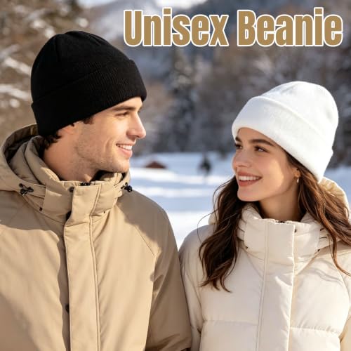 Warm Knitted Beanie for Men & Women - Dark Gray Classic One Size