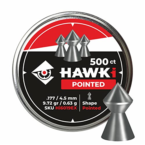 Airgun Pellets for Target Shooting - Round Nose .177 Caliber, 500 Count