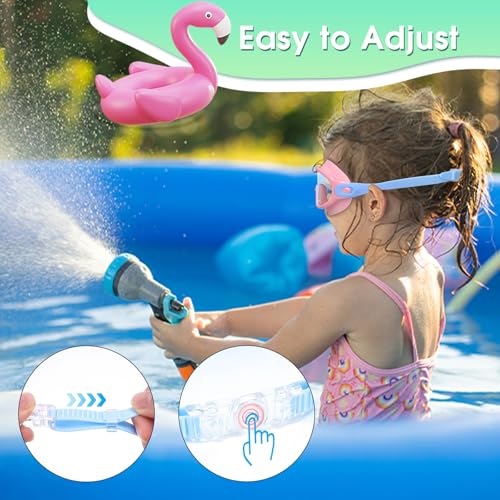 Kids Swimming Goggles Anti-Fog Toddler & Kids 3-15 Pink & Yellow Green 2 Pack