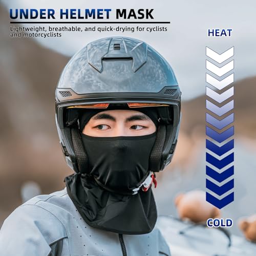 Cooling Balaclava Face Mask with Glasses Holes - Black