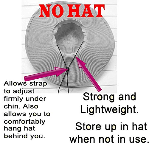 Adjustable Chin Cord Strap for Hats - Pack of 2