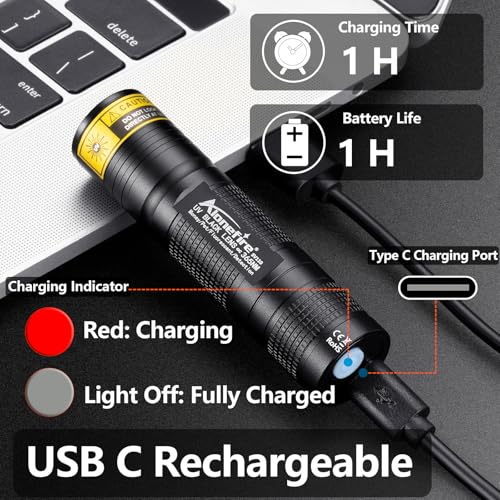 Rechargeable 365nm UV Flashlight - Blacklight Detection Tool