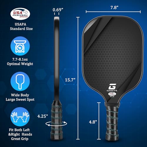 Carbon Fiber Pickleball Paddles Set of 4 - Pro Honeycomb, USAPA Approved
