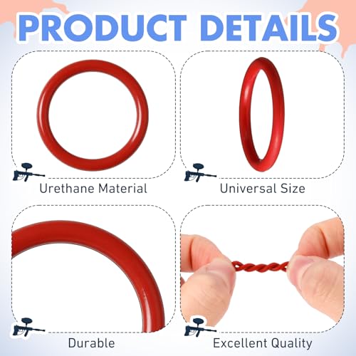 100-Pack Polyurethane O-Rings for CO2 Air Tanks - 13.8 x 1.9mm