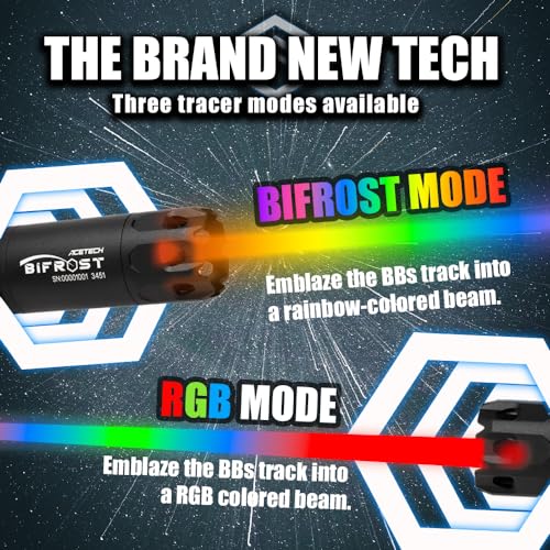 Airsoft Tracer Unit with RGB LED Lighting - Standard Black
