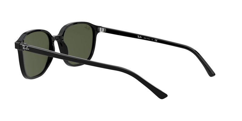 Ray-Ban Unisex RB2193 Leonard Square Sunglasses, Black/G-15 Green, 55 mm