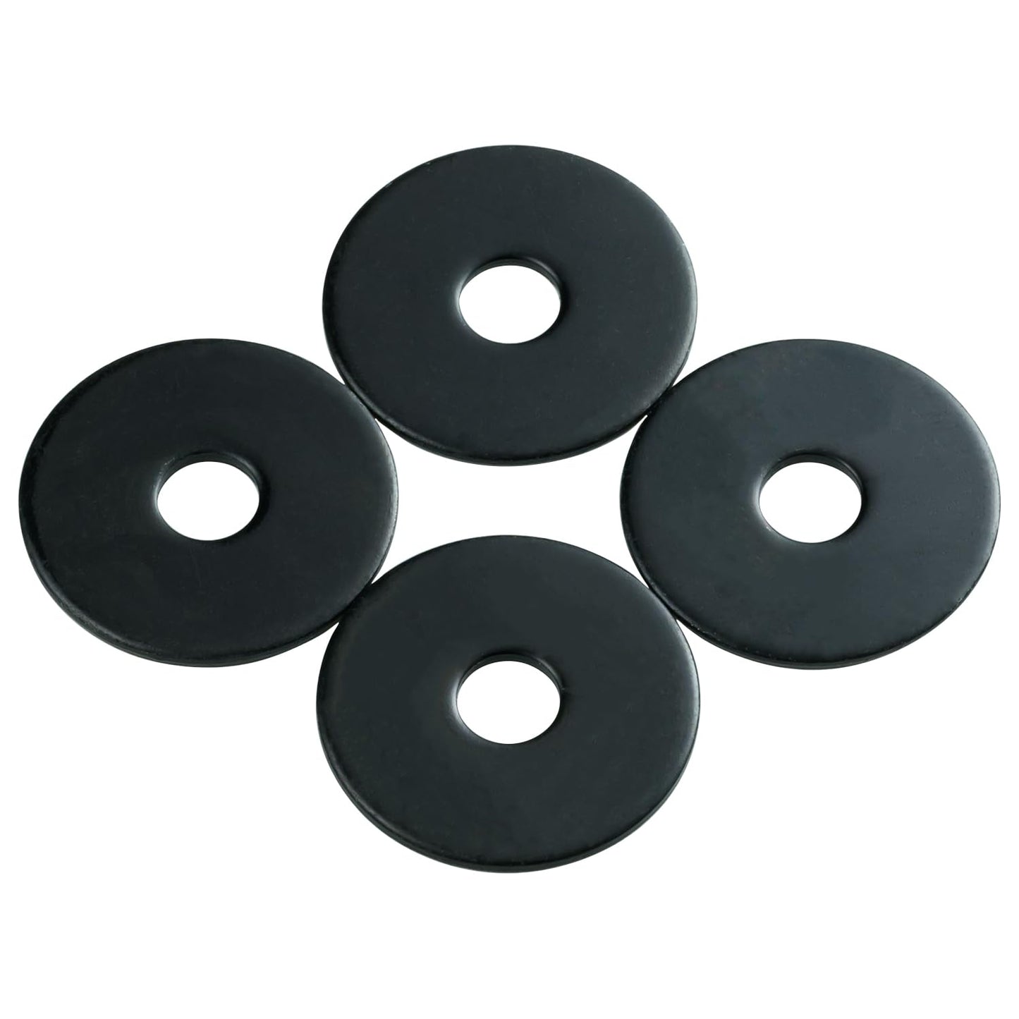 #10x1Inch 18-8(304) Stainless Steel Fender Washers, Black Zinc Plated Flat Washers for Screws and Bolts, 50 Pieces Large Repair Washers for Home and Industrial Use