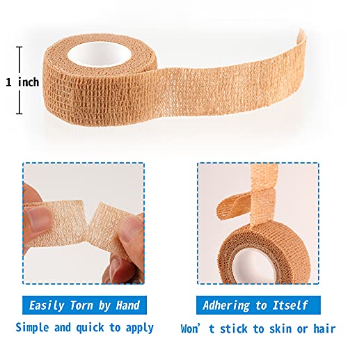24 Pack Self Adherent Cohesive Wrap Bandages 1 Inches X 5 Yards,First