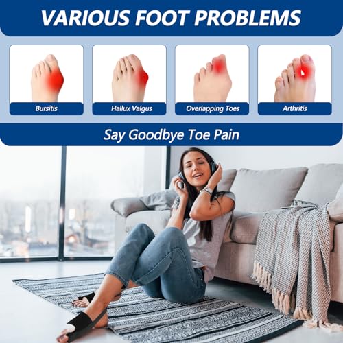 Bunion Corrector Splint - 2 PCS Adjustable Big Toe Straightener - Black - One Size