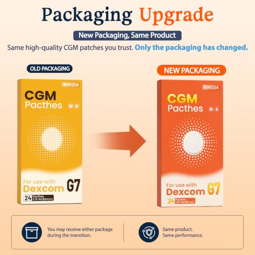 Dexcom G7 & Stelo Adhesive Patches - Waterproof, 24-Pack