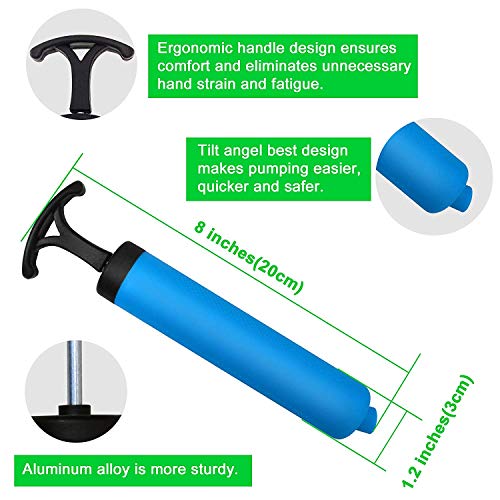 8" Ball Pump for Sports - Basketball, Soccer, Volleyball & More - Blue - 1 Pack