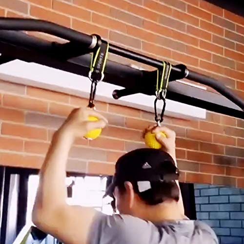 Lispeed Training Cannon Ball with Wrist Ball Pull-Up Fitness Equipment Training Holds Grips Pointing Grip Strength Training Ball (72 mm)