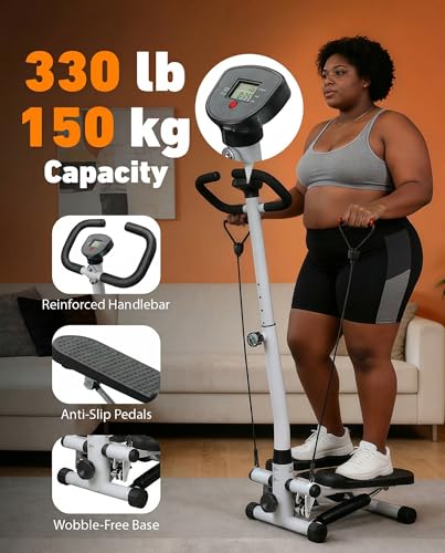 Twist Stair Stepper with Handlebar - Compact Cardio Machine