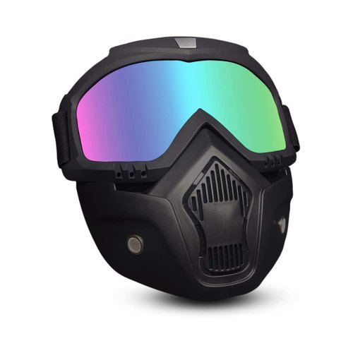 EKIND Tactical Mask with Removable Face Mask Compatible for Nerf Elite Toy Gun Game Rival Ball (Black)