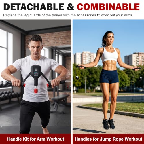 PASUKTER 1P All-in-One Kegel Exercise Device | 0–220 lb Adjustable Resistance, Replaceable Handles, Wireless Jump Rope