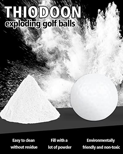 Exploding Golf Balls - 3 Pack with White, Blue & Pink Powder for Gender Reveal Prank