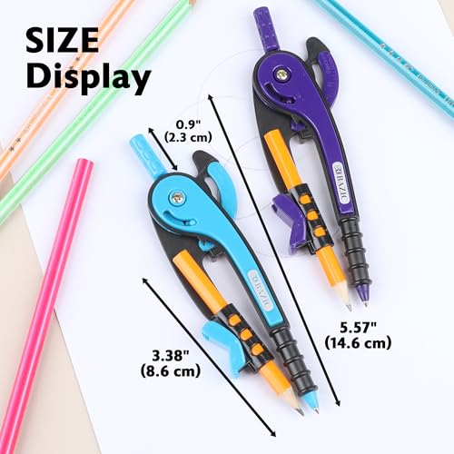 Scale-Arm Geometry Compass with #2 Wood Pencil - 1 Pack