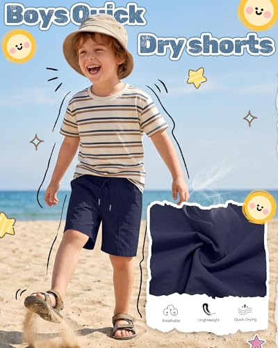 Boys Quick-Dry Athletic Shorts - Yooo's Vivi (5-14 yrs) Nylon
