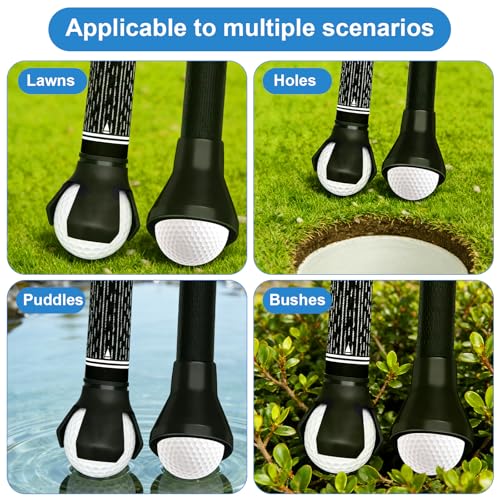 4-Piece Golf Ball Retriever Set - 3-Prong & Suction Cup Grabbers