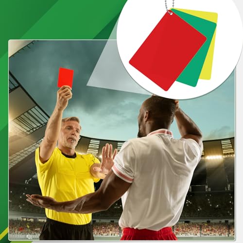 Soccer Referee Cards Set - Red, Yellow & Green - 12 Pieces