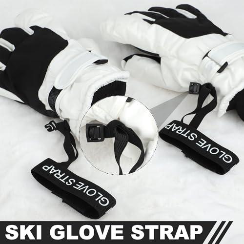4-Pack Ski Glove Safety Straps - Elastic Wrist Leash for Snow Sports