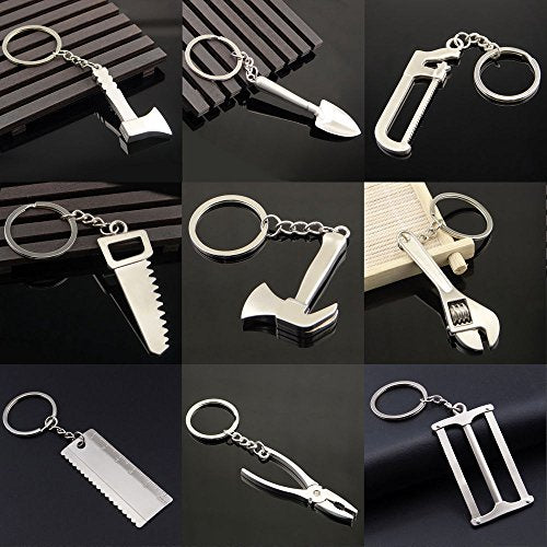 16pcs Mini Tool Keychains Set - Realistic Hand Tool Replicas for Gifts & Collectibles