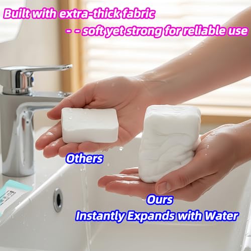 Compressed Travel Towels - Extra Thick & Super Absorbent (24 Pcs)