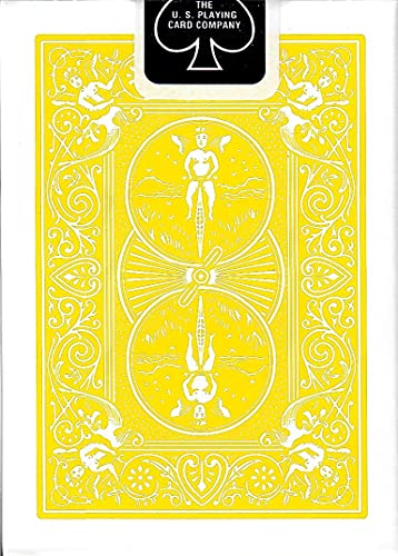 Bicycle Rider Back Yellow Playing Cards Deck