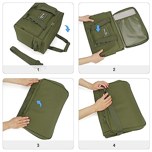 YOUNGOA Green 48 Can Insulated Soft Sided Collapsible Cooler Bag - 30L