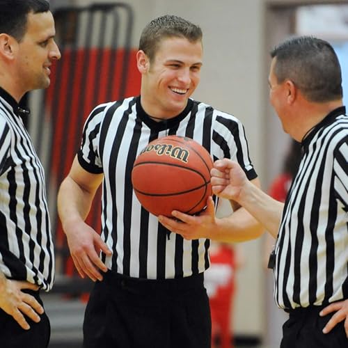 Referee V-Neck Shirt - Official Umpire Jersey for Basketball & Football - X-Large