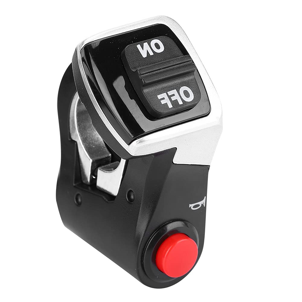 ASHATA E Light Horn Switch, Headlights Horn Button Switch for Electric Mountain E Scooter