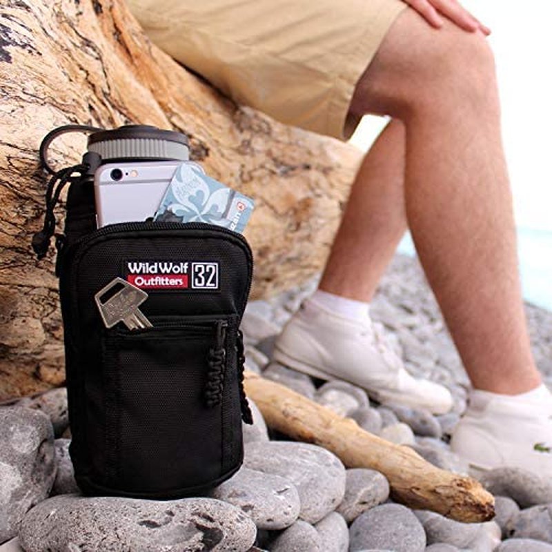 Wild Wolf Outfitters Water Bottle Holder for 32 ounce Bottles - Carry, Protect and Insulate Your Flask with This Military Grade Carrier w/ 2 Bundle with Water Bottle Holder for 64 ounce Bottles