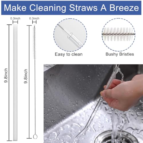 Replacement Straw Set for ThermoFlask Bottles - 6 Straws, Brushes & Cutter