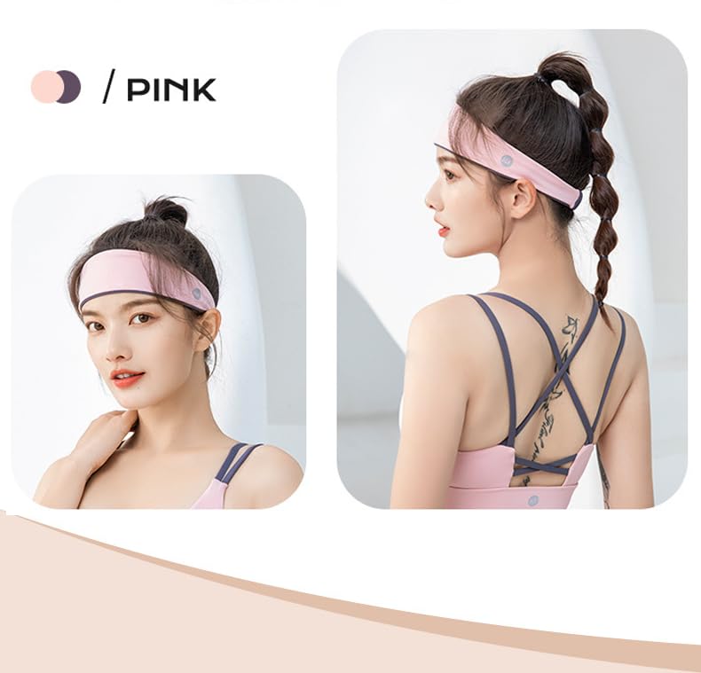 Cooling Sports Headband - Moisture Wicking Non-Slip Workout Band - Pink