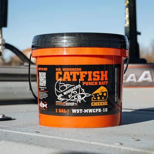 Mr. Whiskers Catfish Punch Bait – Cheese, 1 Gallon by Whisker Seeker