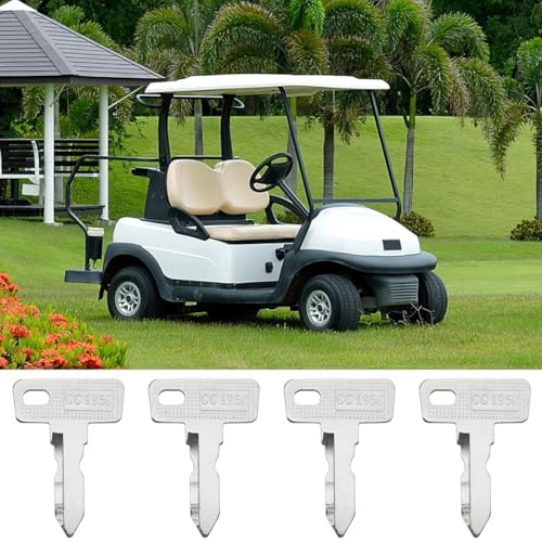 Golf Cart Ignition Keys - 4 Pack for Club Car & E-Z-GO