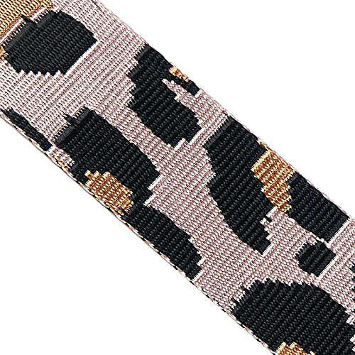 Adjustable Yoga Mat Strap - Durable Stretching Carrier - Pink Leopard, 5.9ft