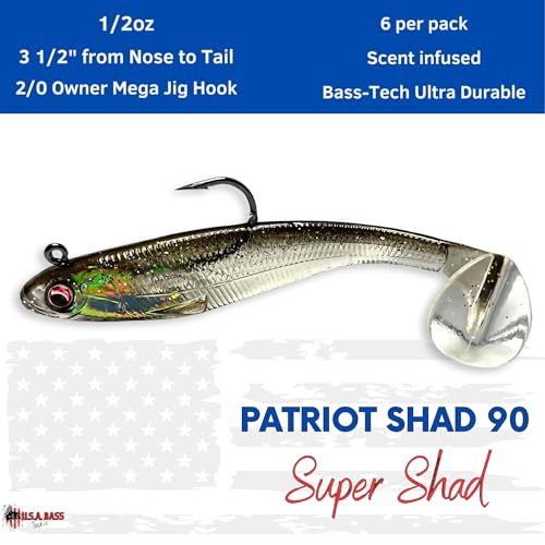 USA Bass Tackle Patriot Shad 1/2oz 3.5