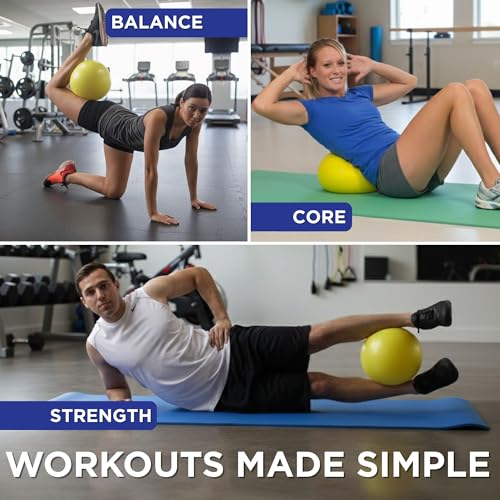 9-Inch Mini Yoga & Pilates Ball - Anti-Burst Therapy Ball, New Version