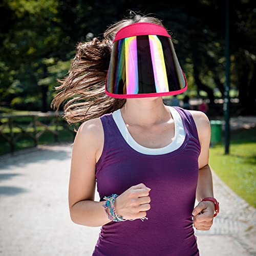 VIOKKO UV Protection Sun Visor Hat for Outdoor Activities - Rose Red