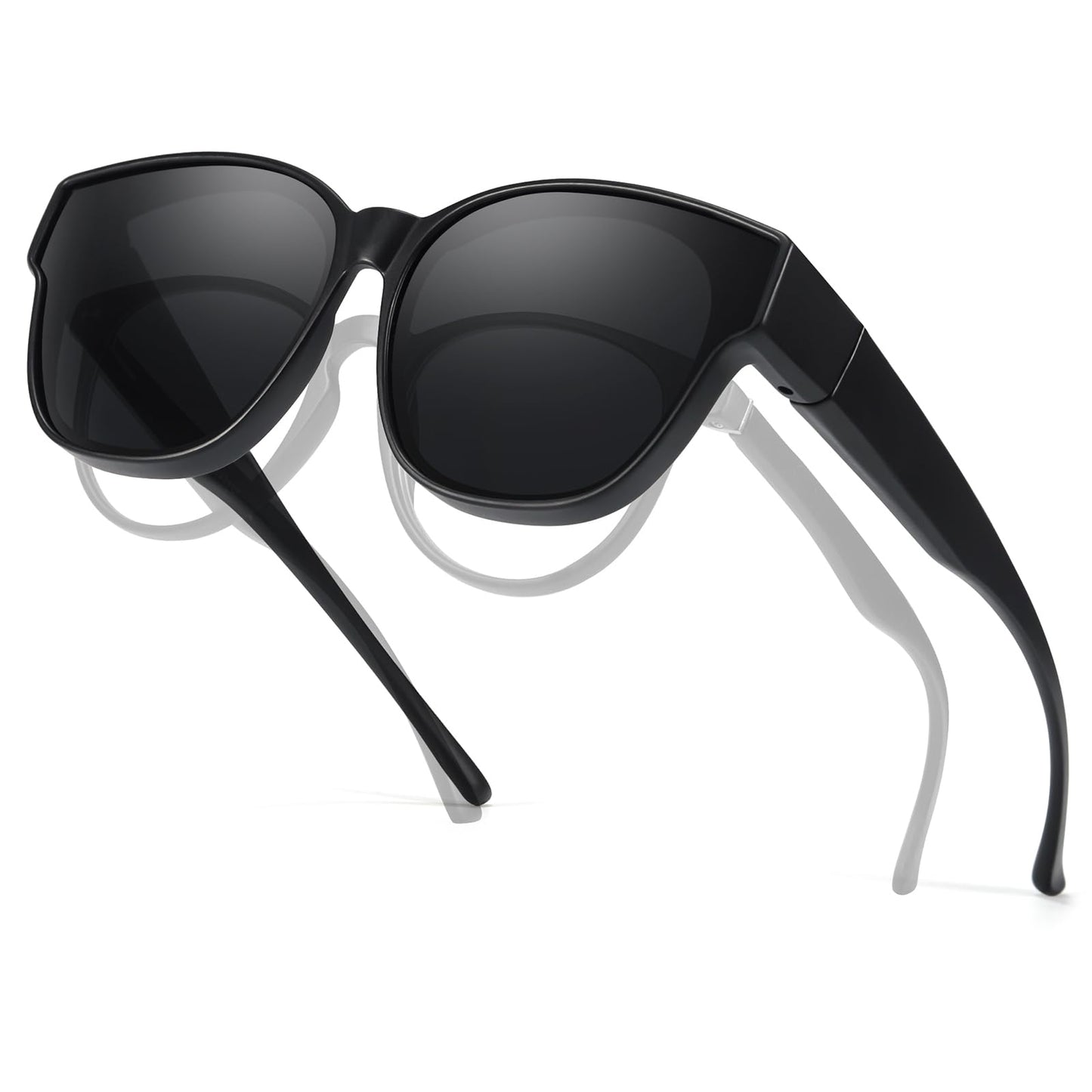 Trysee Kids Polarized Sunglasses Fit Over Glasses for Age 6-15 Boy Girl TS8152-1