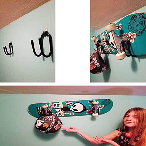 Adjustable Skateboard Wall Rack - Vertical & Horizontal Storage